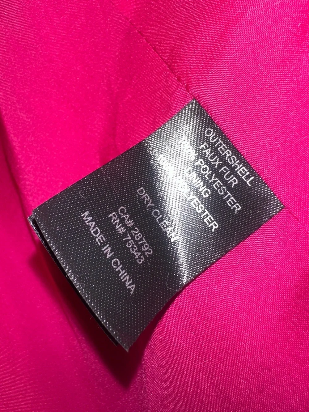 House of Harlow 1960 Fuchsia Faux Fur Coat Jacket Size M - Picture 9 of 11